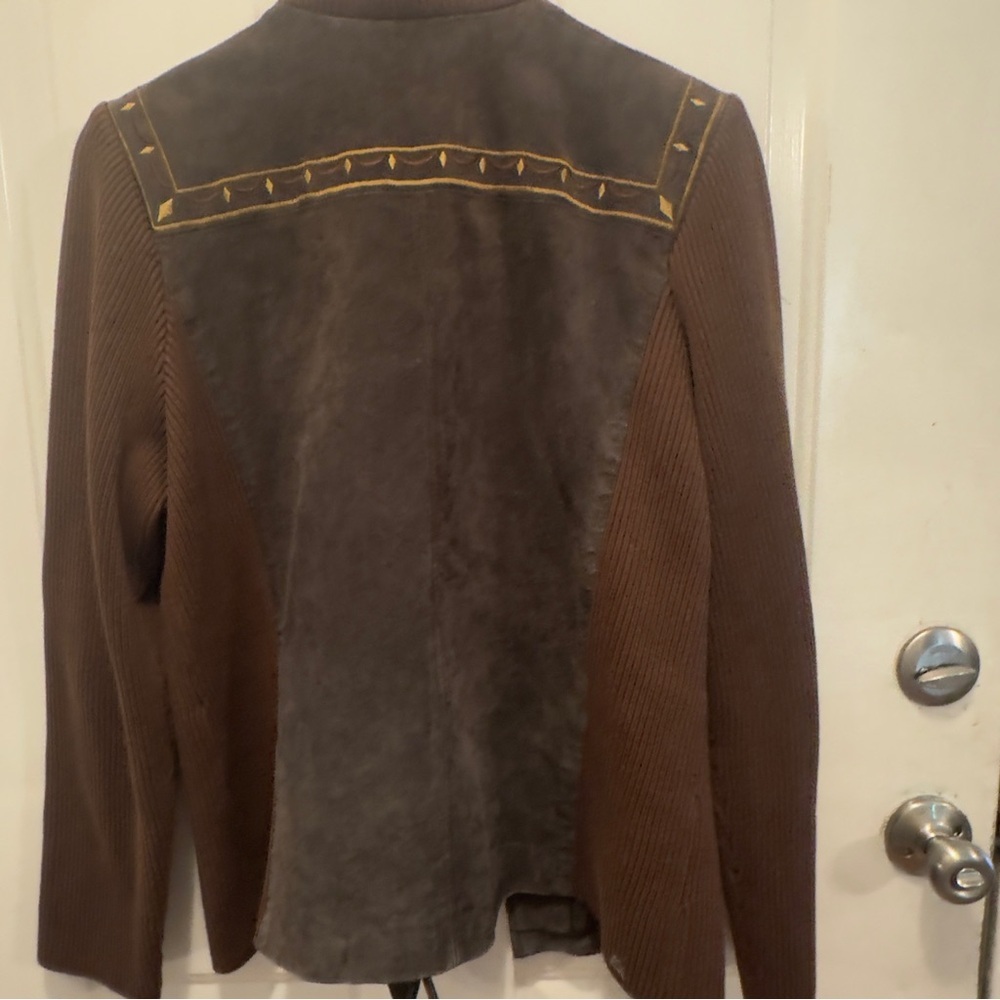 Bob Mackie Brown Wearable Art Jacket - image 6